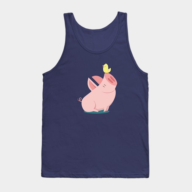 Big pig and little bird Tank Top by petitspixels